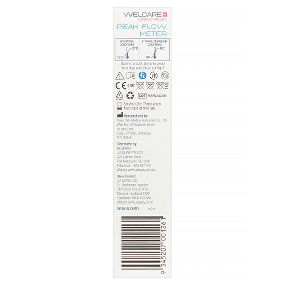 Welcare Breatheasy Peak Flow Meter