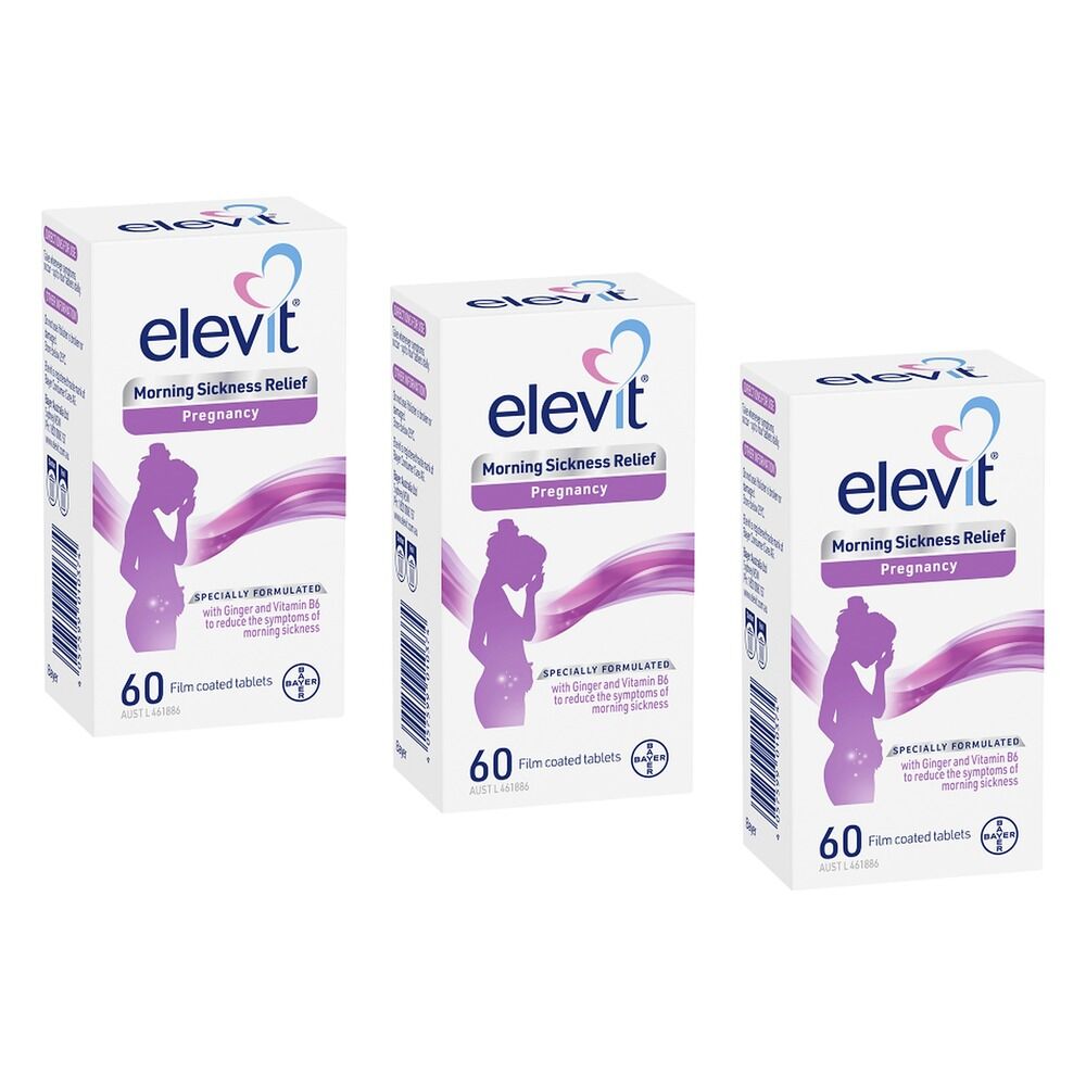 Elevit Morning Sickness Relief Pregnancy 60 Tablets Pack of 3
