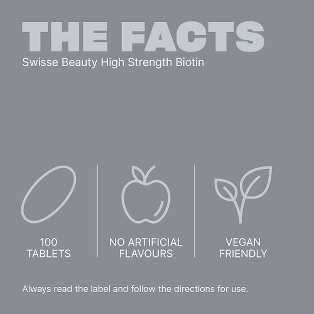 Swisse Beauty High Strength Biotin 5,000mcg 100 Tablets