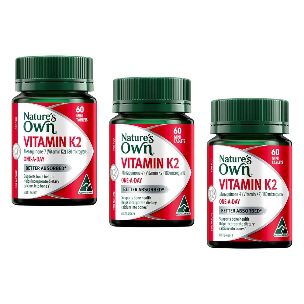 Nature's Own Vitamin K 60 Tablets Pack of 3