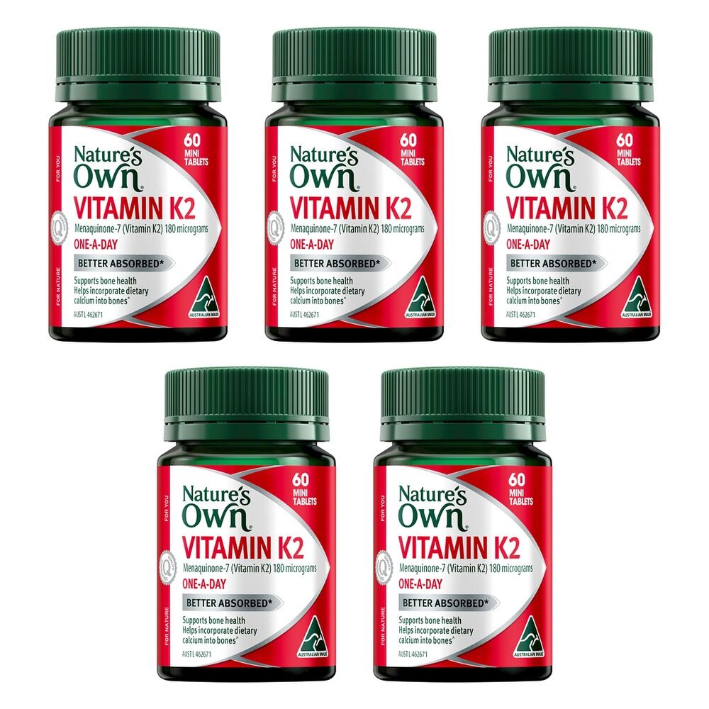 Nature's Own Vitamin K 60 Tablets Pack of 5