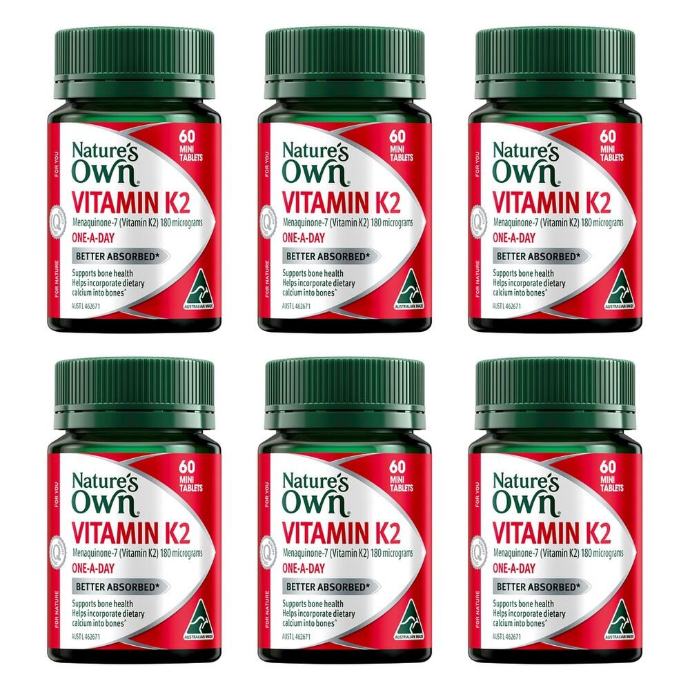 Nature's Own Vitamin K 60 Tablets Pack of 6