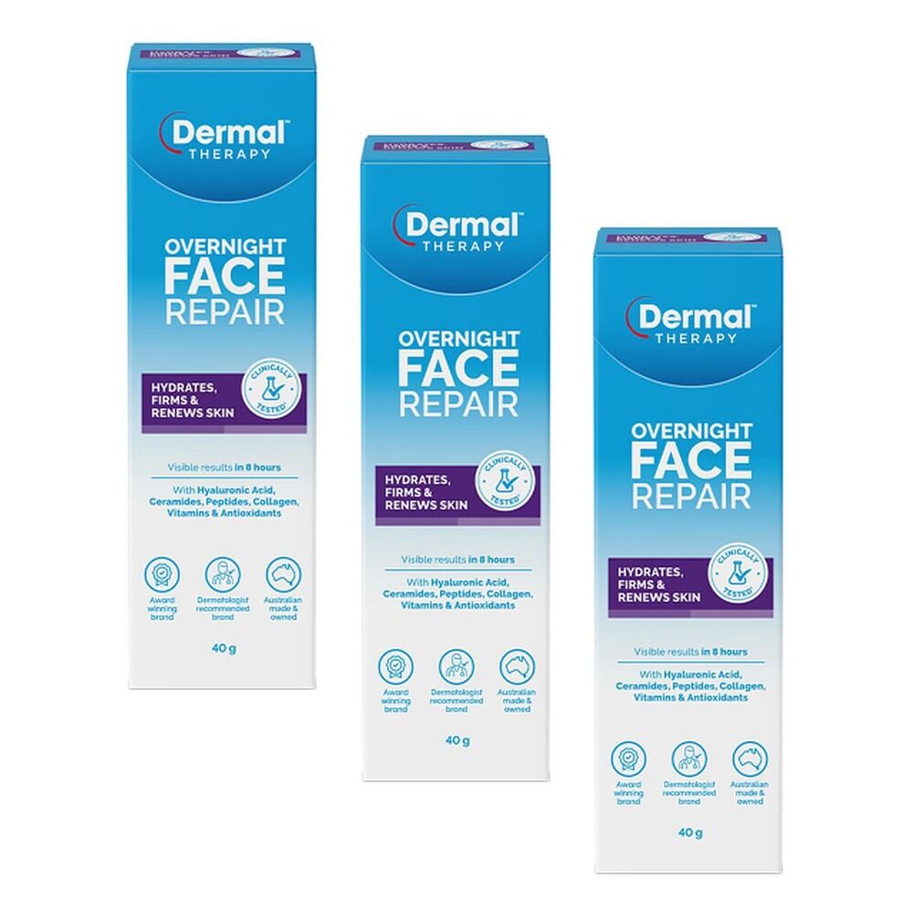 Dermal Therapy Overnight Face Repair 40g Pack of 3
