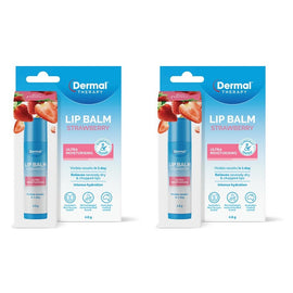 Dermal Therapy Lip Balm Stick Strawberry 4.8g x 6 Bundle of 2