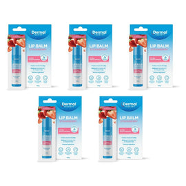 Dermal Therapy Lip Balm Stick Strawberry 4.8g x 6 Bundle of 5