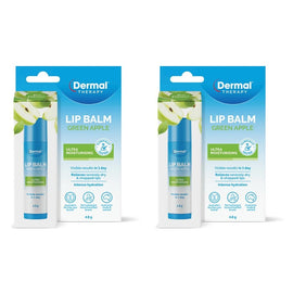 Dermal Therapy Lip Balm Stick Green Apple 4.8g x 6 Bundle of 2