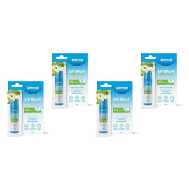 Dermal Therapy Lip Balm Stick Green Apple 4.8g x 6 Bundle of 4