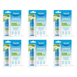 Dermal Therapy Lip Balm Stick Green Apple 4.8g x 6 Bundle of 6