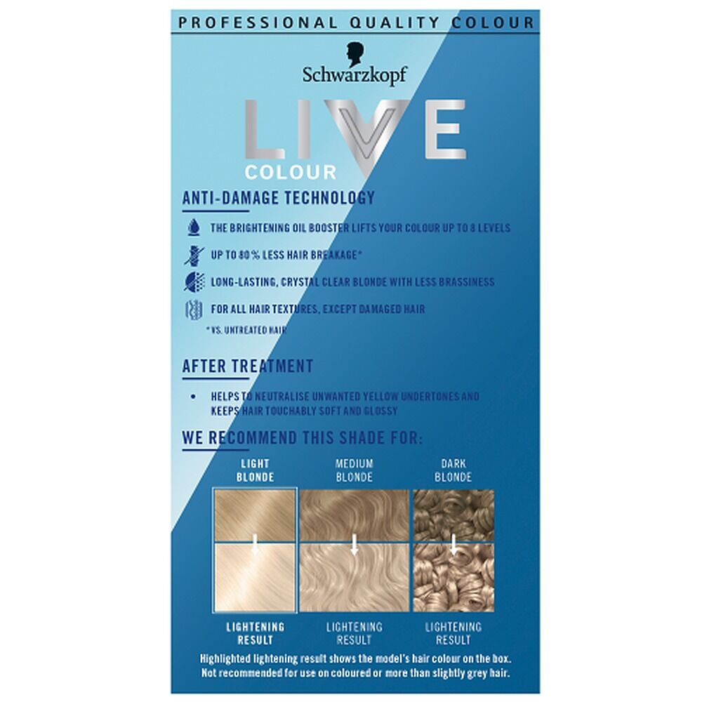 Schwarzkopf LIVE Colour Intense Bleach Absolute Platinum 00A
