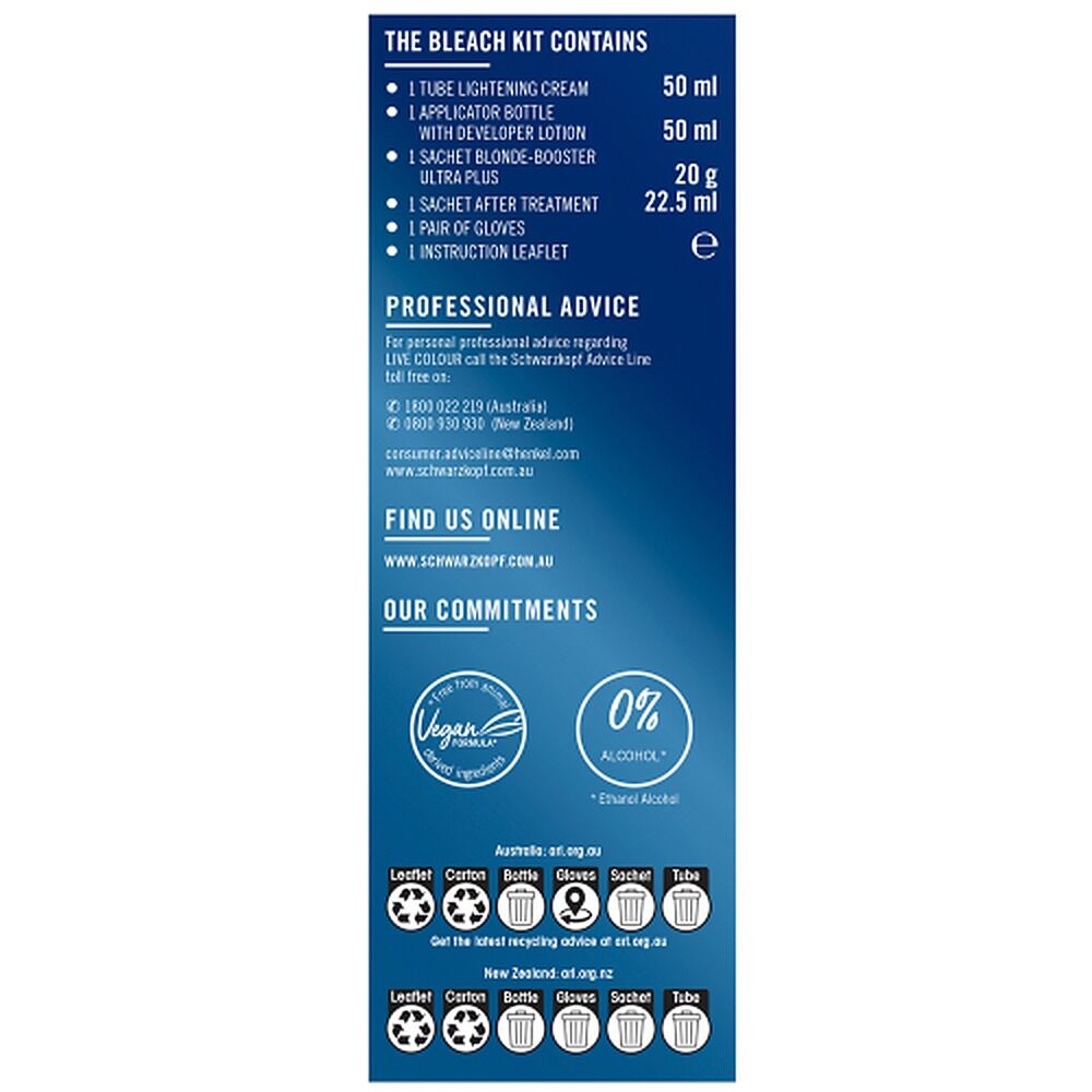 Schwarzkopf LIVE Colour Intense Bleach Max Blonde 00B