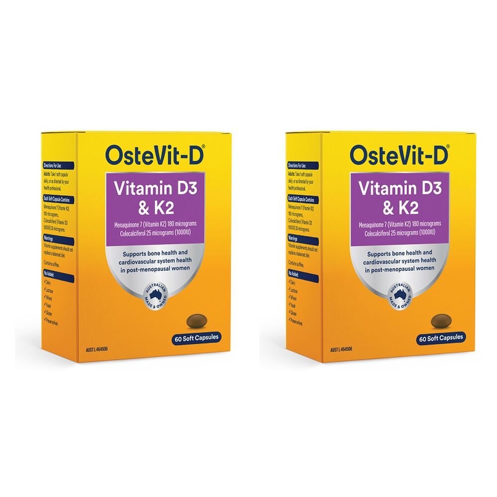 Ostevit D Vitamin D3 & K2 60 Capsules Pack of 2