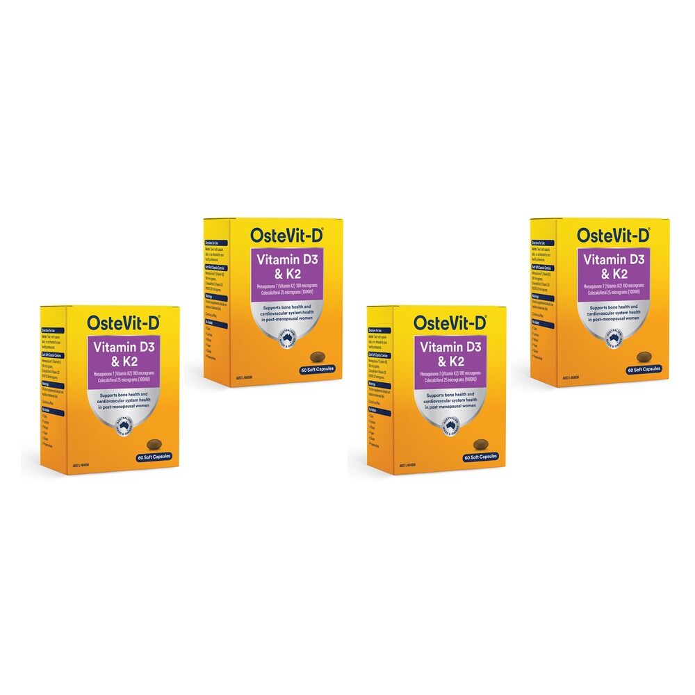 Ostevit D Vitamin D3 & K2 60 Capsules Pack of 4