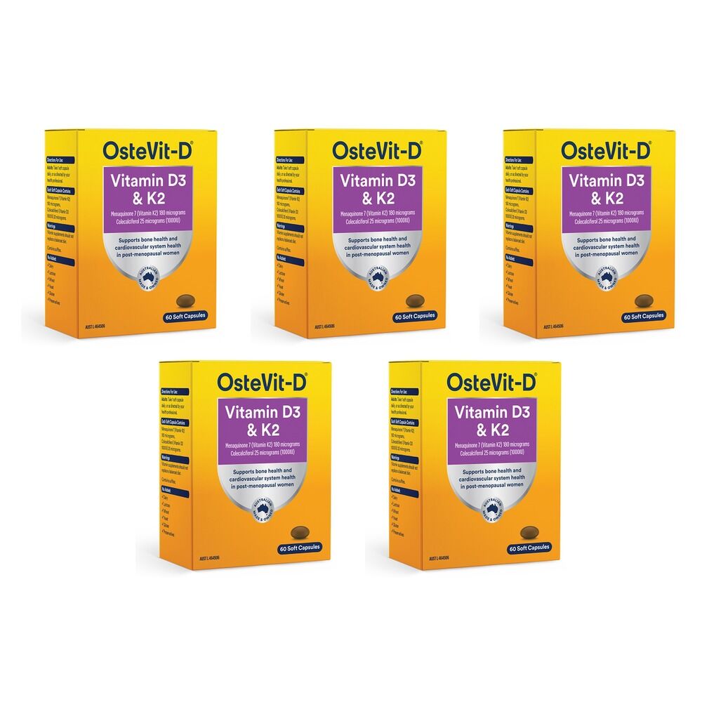 Ostevit D Vitamin D3 & K2 60 Capsules Pack of 5