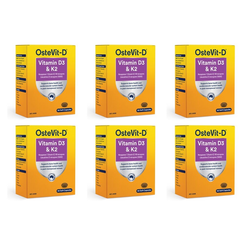 Ostevit D Vitamin D3 & K2 60 Capsules Pack of 6