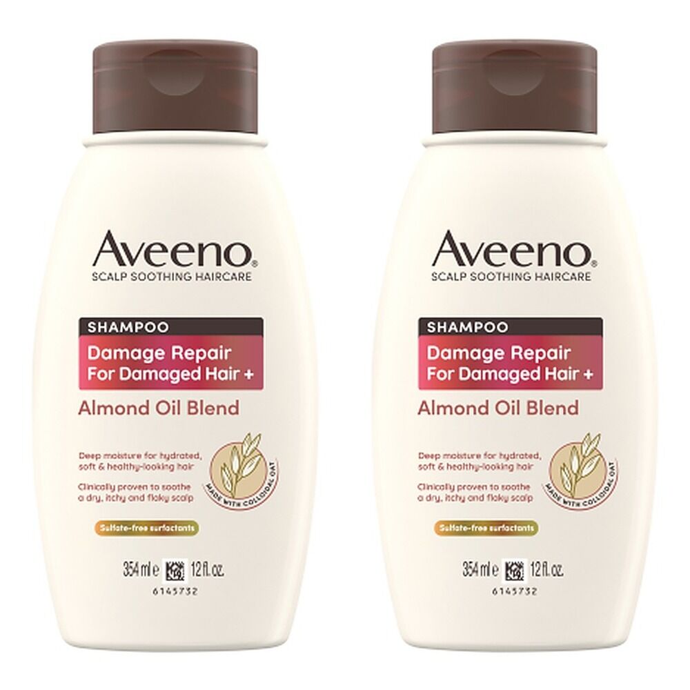 Aveeno Damage Repair+ Almond Oil Blend Shampoo 354mL Pack of 2