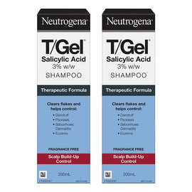 Neutrogena T/Gel Salicylic Acid Shampoo 200mL Pack of 2