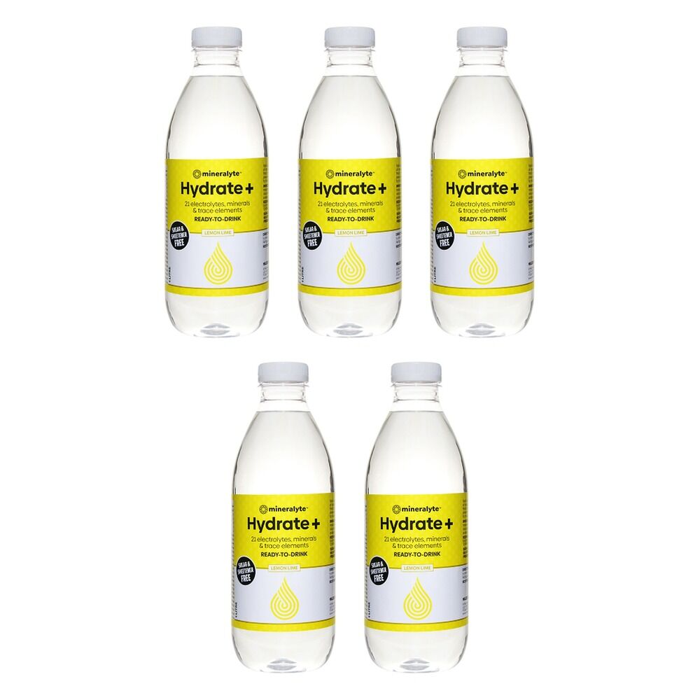 Mineralyte Lemon/Lime Drink, Litre Bottle Pack of 5