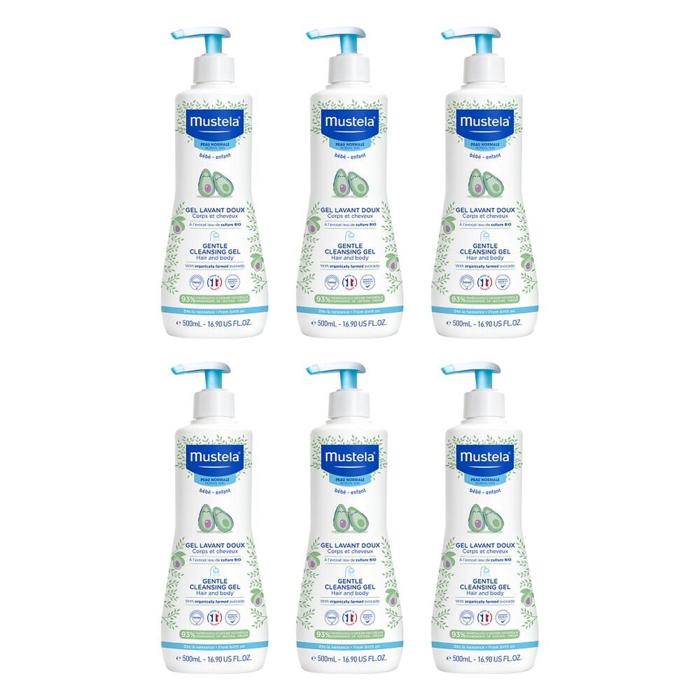 Mustela Gentle Cleansing Gel for Normal Skin 500mL Pack of 6