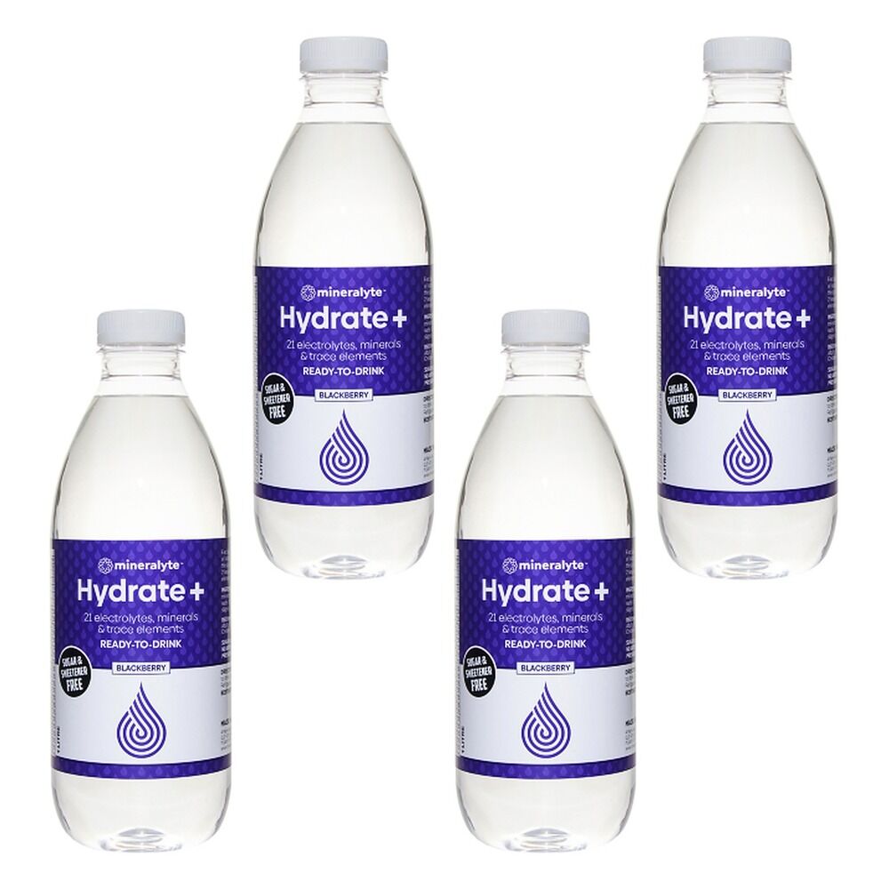 Mineralyte Blackberry Drink, Litre Bottle Pack of 4