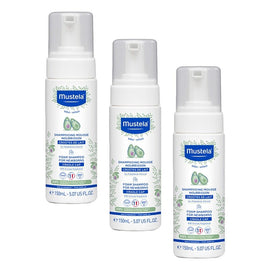 Mustela Newborn Foam Shampoo for Cradle Cap Prevention 150mL Pack of 3