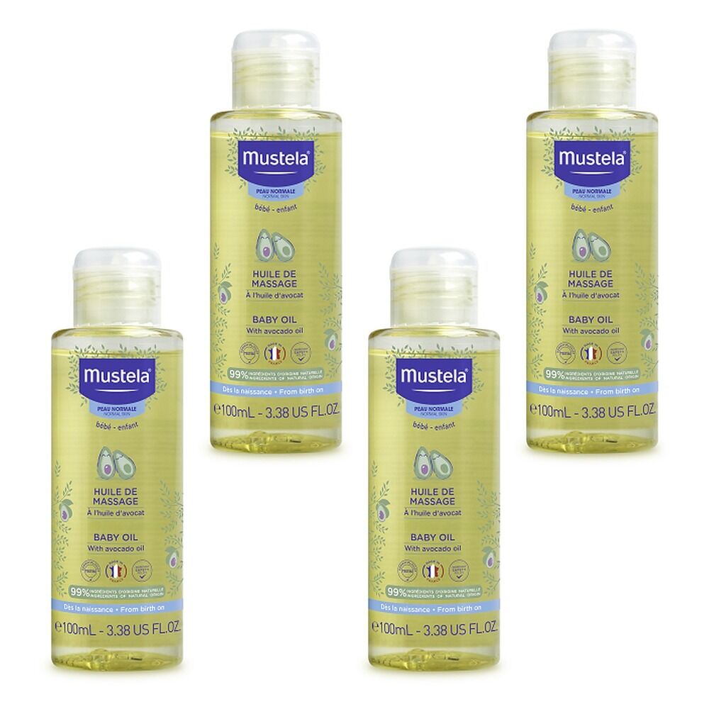 Mustela Baby Oil 100mL Pack of 4