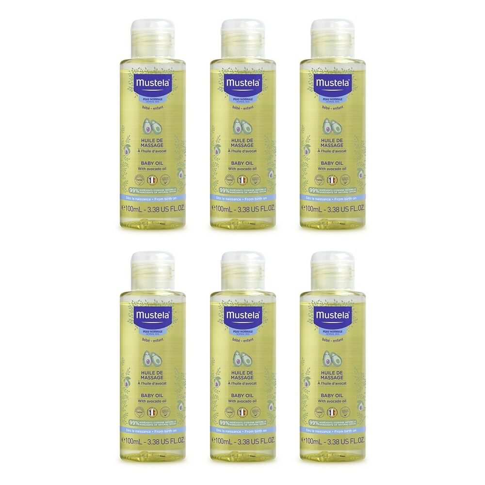 Mustela Baby Oil 100mL Pack of 6