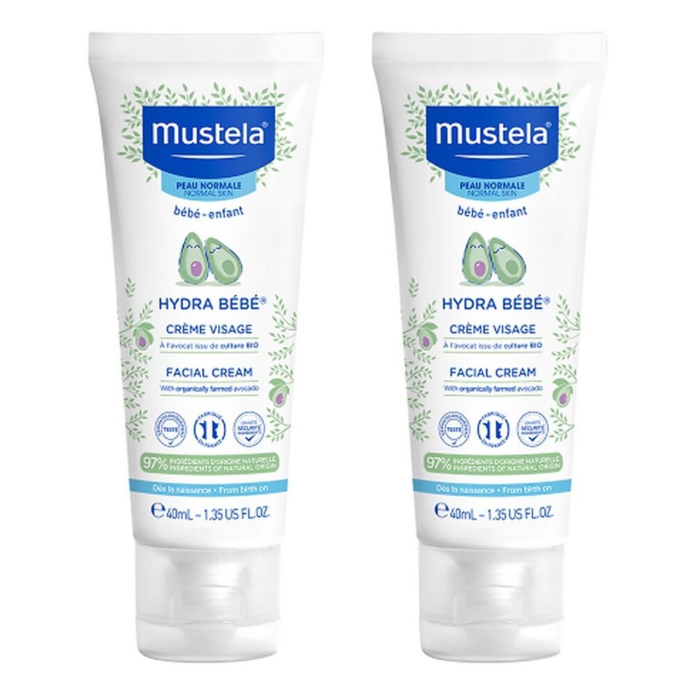 Mustela Hydra Bebe Facial Cream for Normal Skin 40mL Pack of 2