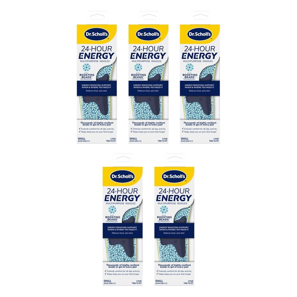 Scholl 24 Hour Energy Multipurpose Insoles Small Pack of 5
