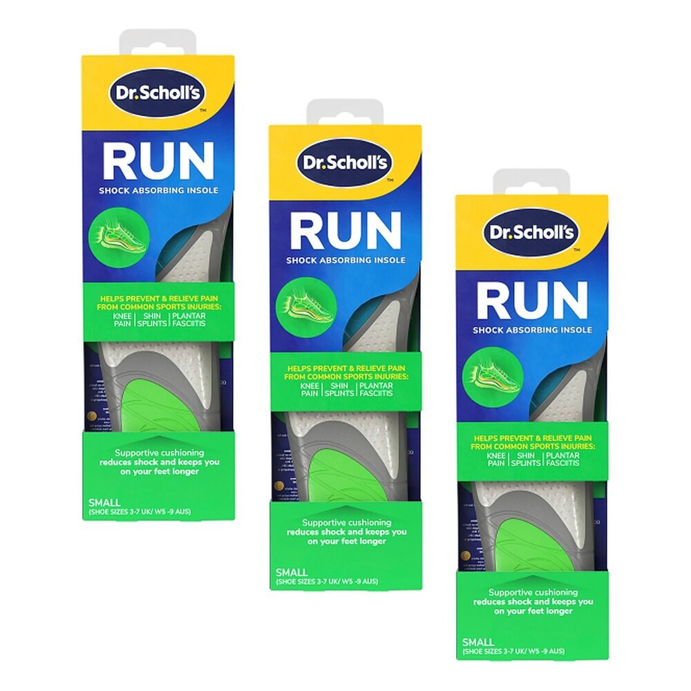 Scholl Run Shock Absorbing Insole Small Pack of 3