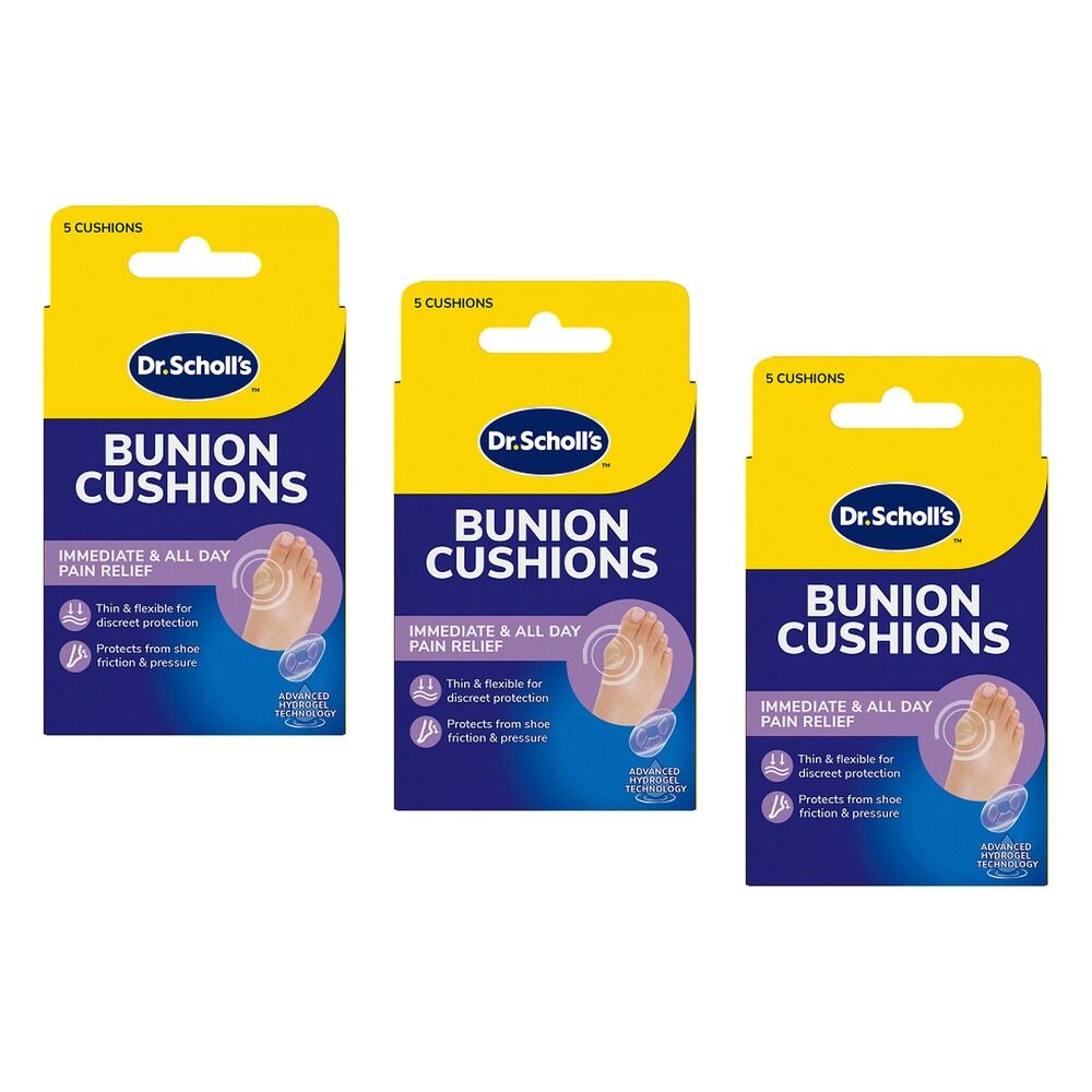 Scholl Bunion Cushion 5 Pack Bundle of 3