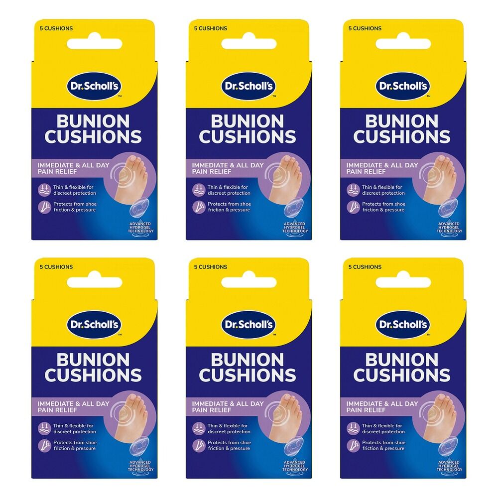 Scholl Bunion Cushion 5 Pack Bundle of 6