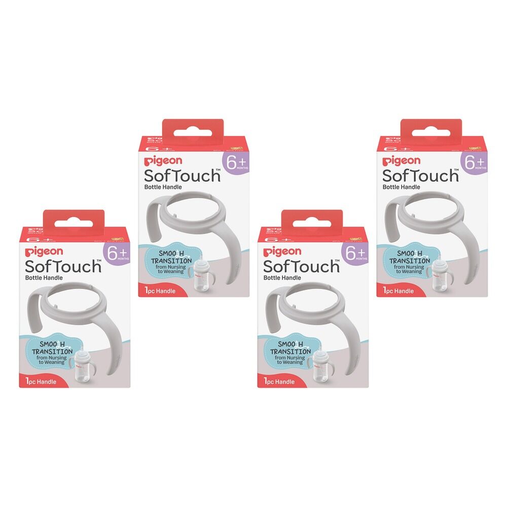 Pigeon SofTouch Bottle Handle 6+ Months Pack of 4
