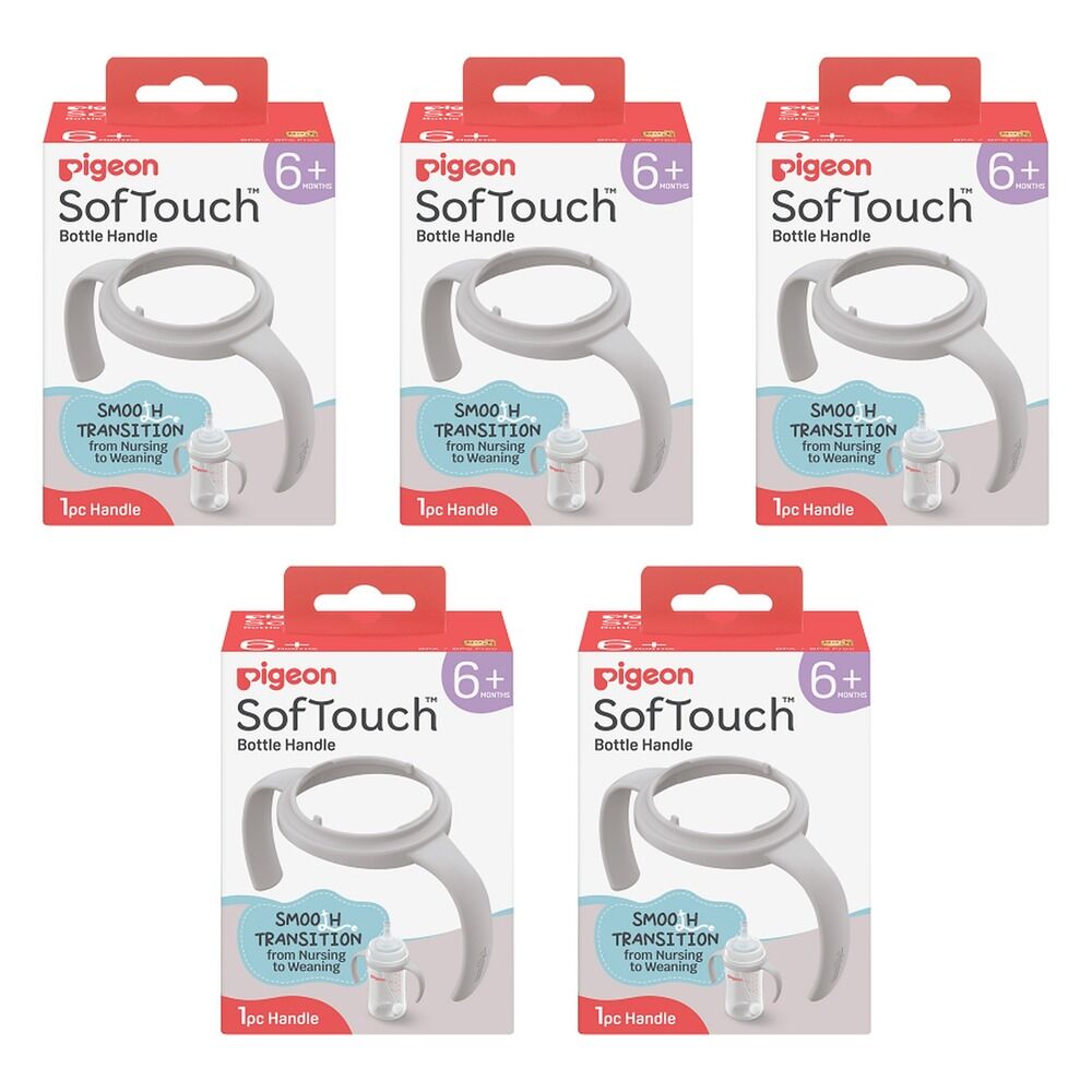 Pigeon SofTouch Bottle Handle 6+ Months Pack of 5