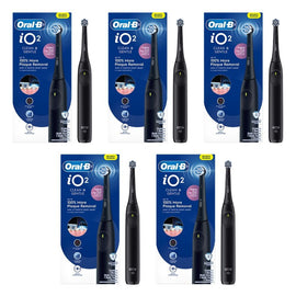 Oral-B iO2 Clean & Gentle Rechargeable Toothbrush Black Pack of 5