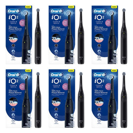 Oral-B iO2 Clean & Gentle Rechargeable Toothbrush Black Pack of 6