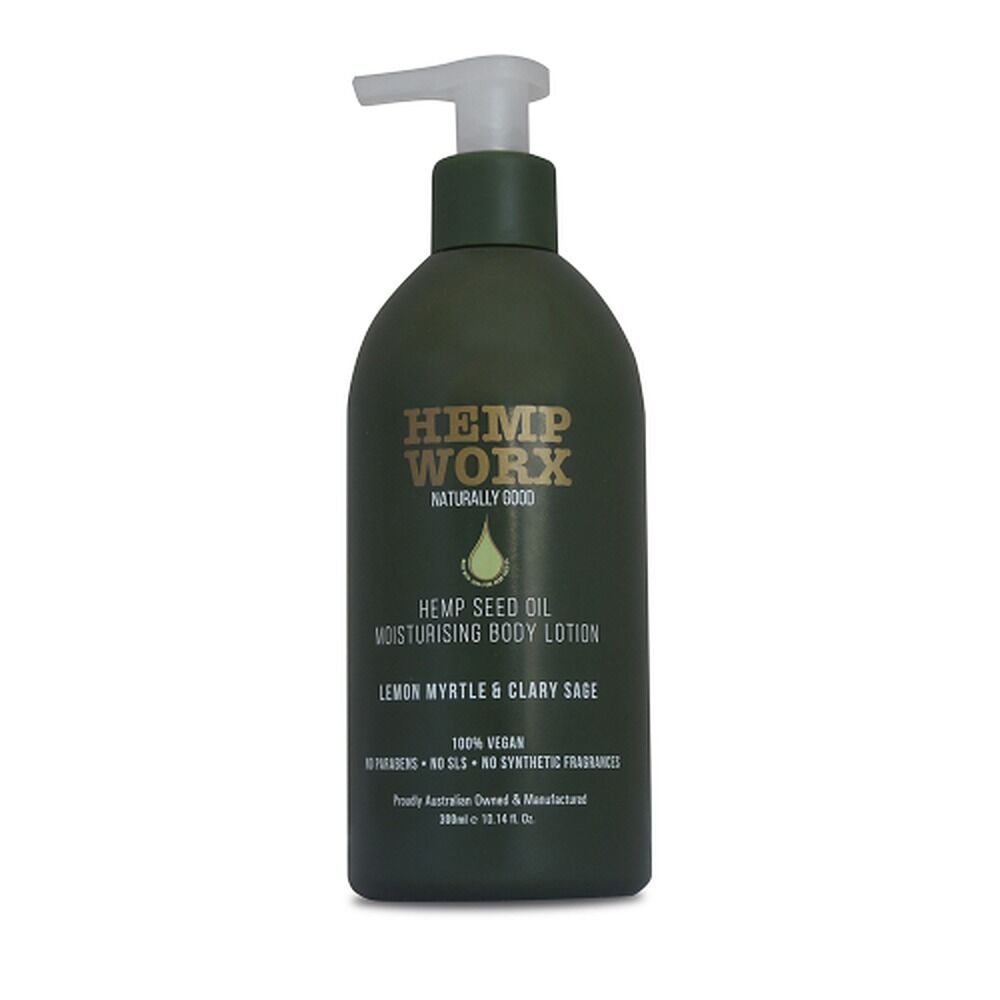Hemp Worx Lemon Myrtle & Clary Sage Body Lotion 300mL