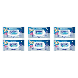 Sorbent Flushable Wipes Hypo-Allergenic 80s x 12 Bundle of 6