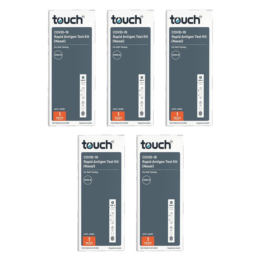 TouchBio COVID-19 Nasal Rapid Antigen Test 1 Test Pack of 5