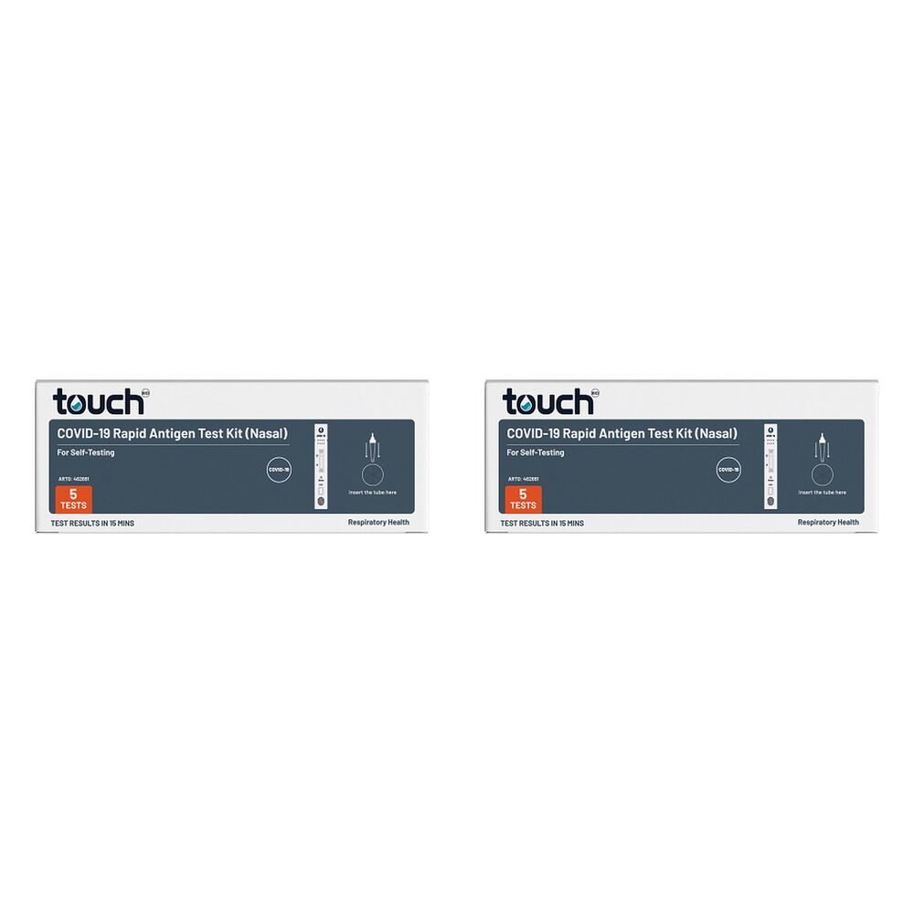 TouchBio COVID-19 Nasal Rapid Antigen Test 5 Pack Bundle of 2