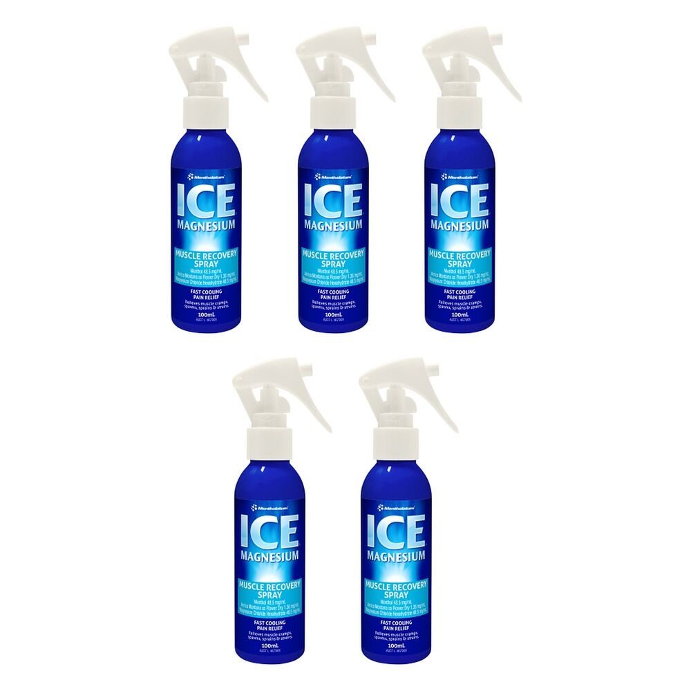 Ice Magnesium Muscle Recovery Spray 100mL Pack of 5