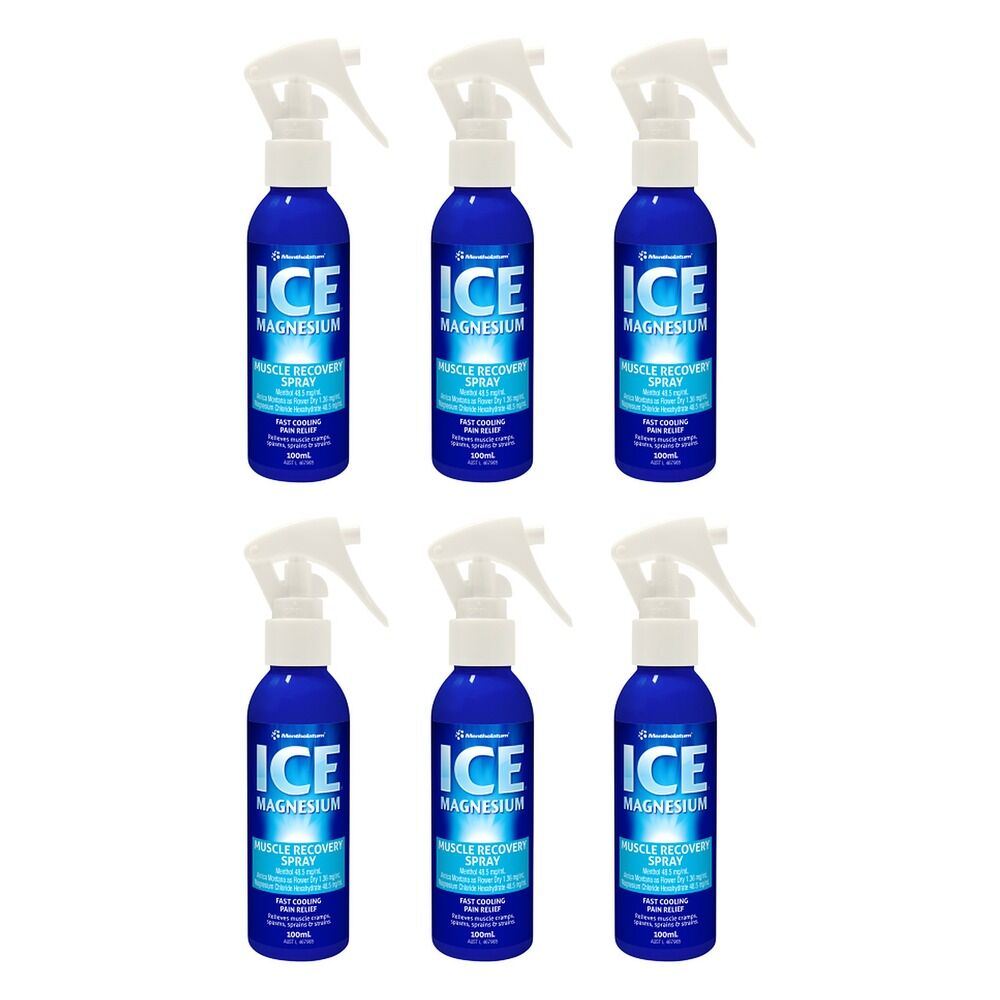Ice Magnesium Muscle Recovery Spray 100mL Pack of 6