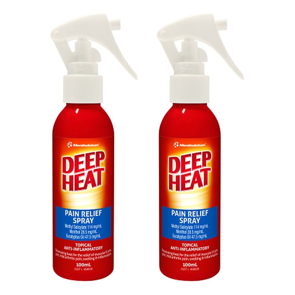 Deep Heat Pain Relief Spray 100mL Pack of 2