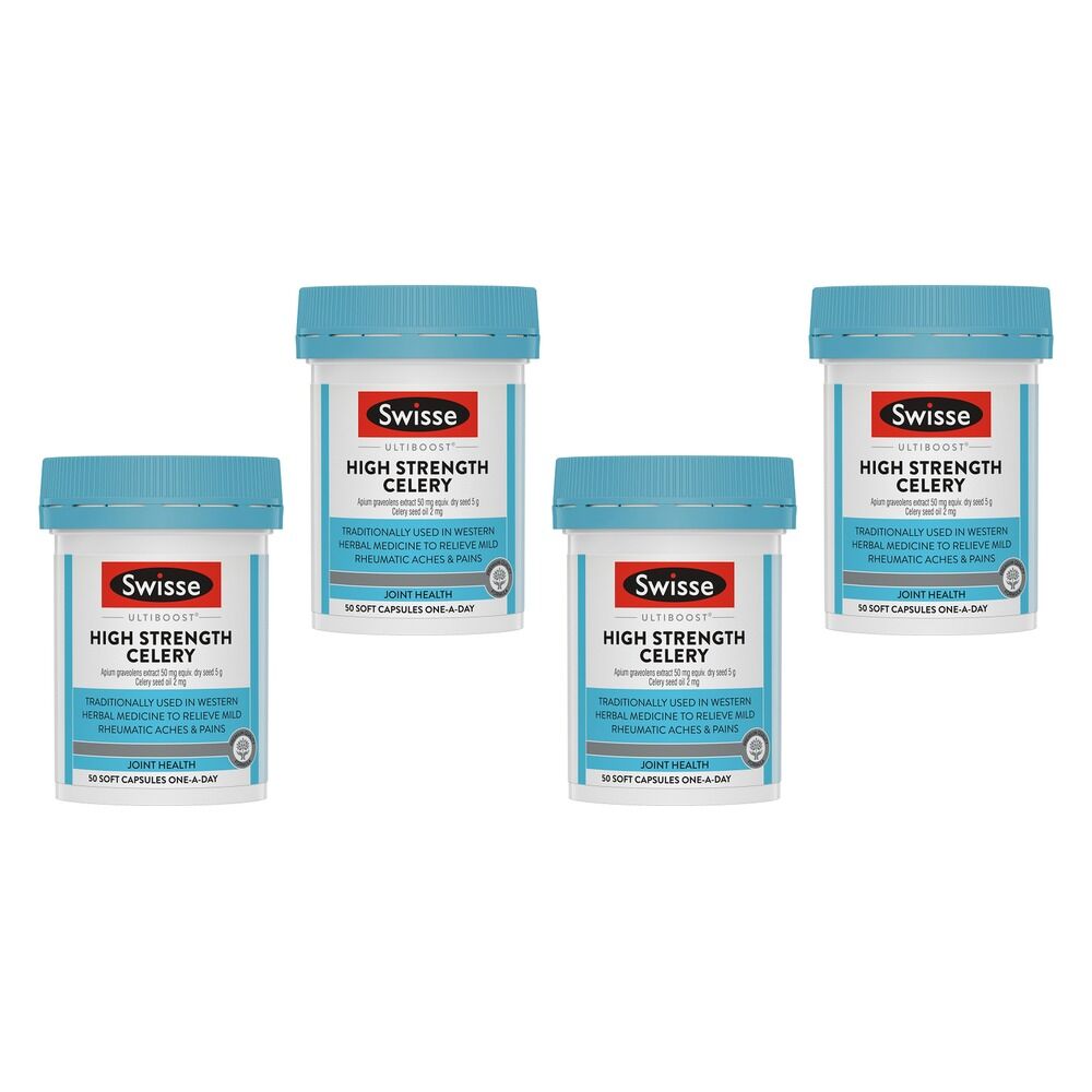 Swisse Ultiboost High Strength Celery 50 Capsules Pack of 4