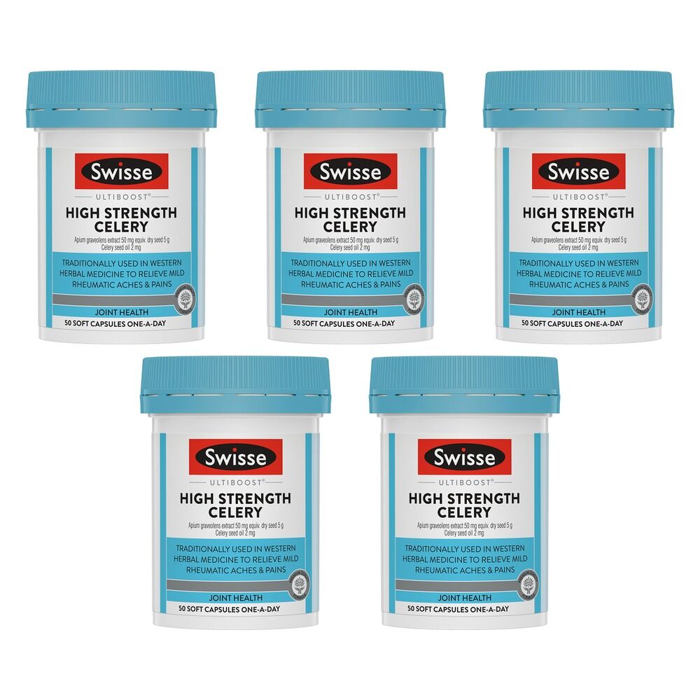 Swisse Ultiboost High Strength Celery 50 Capsules Pack of 5