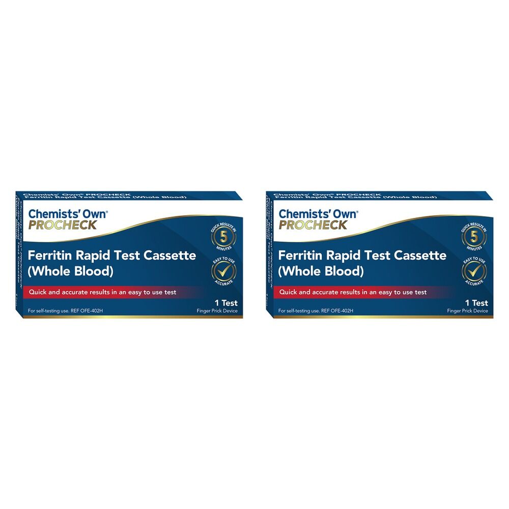 Chemists' Own PROCHECK Ferritin Rapid Test Cassette Whole Blood Pack of 2