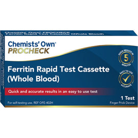 Chemists' Own PROCHECK Ferritin Rapid Test Cassette Whole Blood