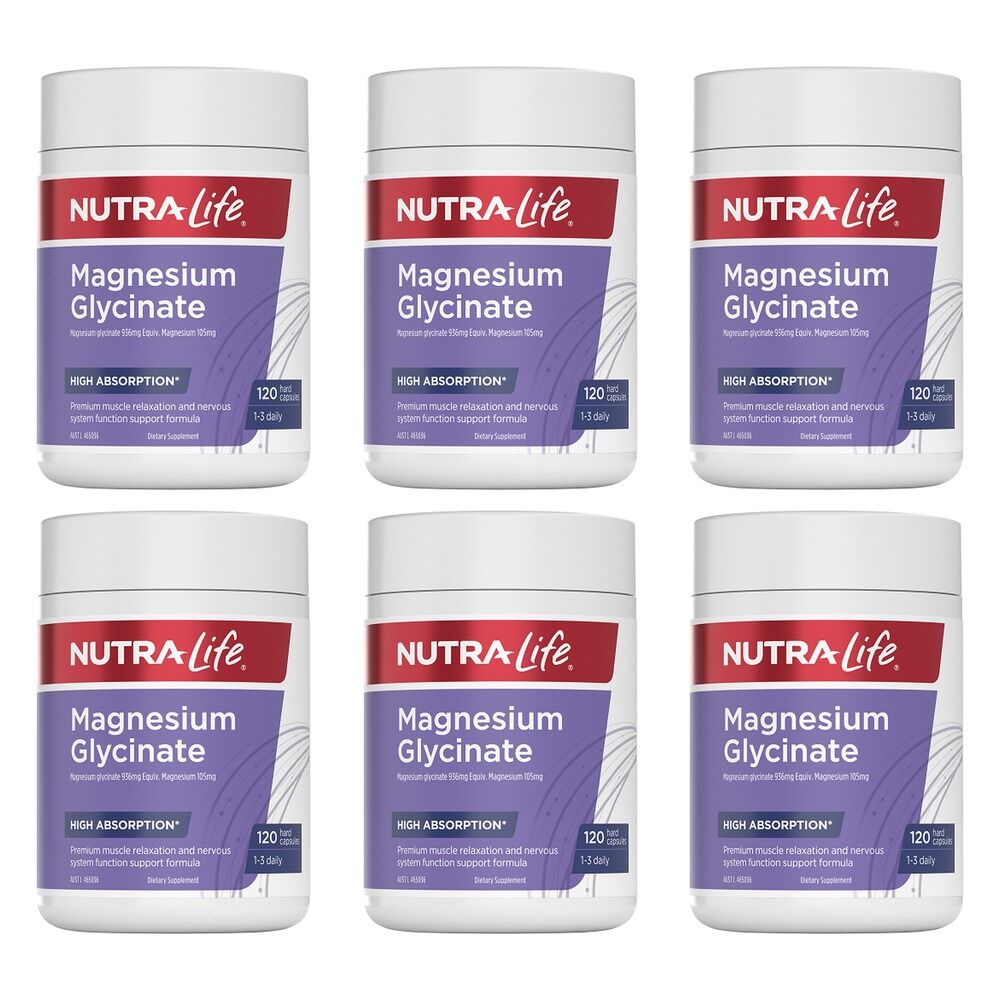 Nutra-Life Magnesium Glycinate Capsules Pack of 6