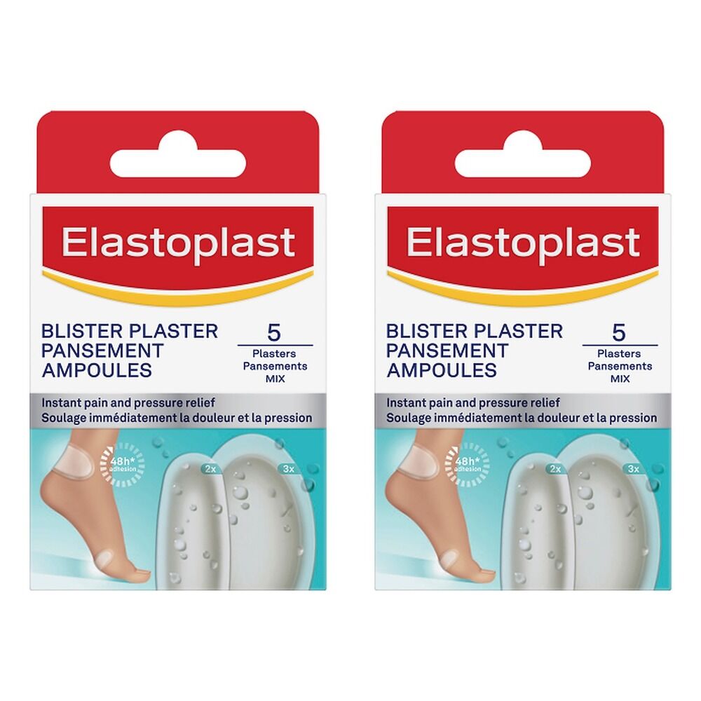 Elastoplast SOS Blister Plasters 5 Pack Bundle of 2