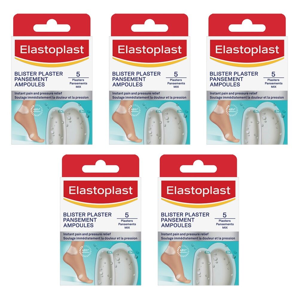 Elastoplast SOS Blister Plasters 5 Pack Bundle of 5