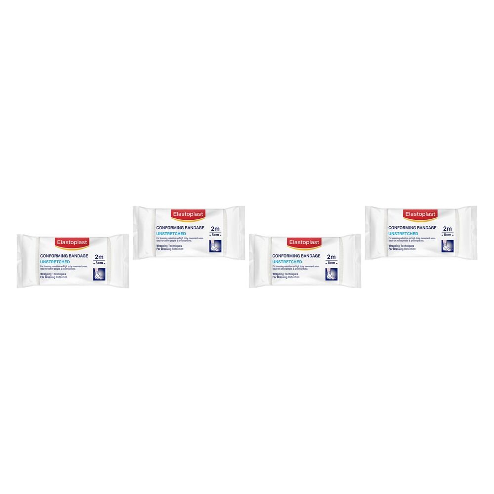 Elastoplast Conforming Bandage Unstretched 8cm x 2m Pack of 4